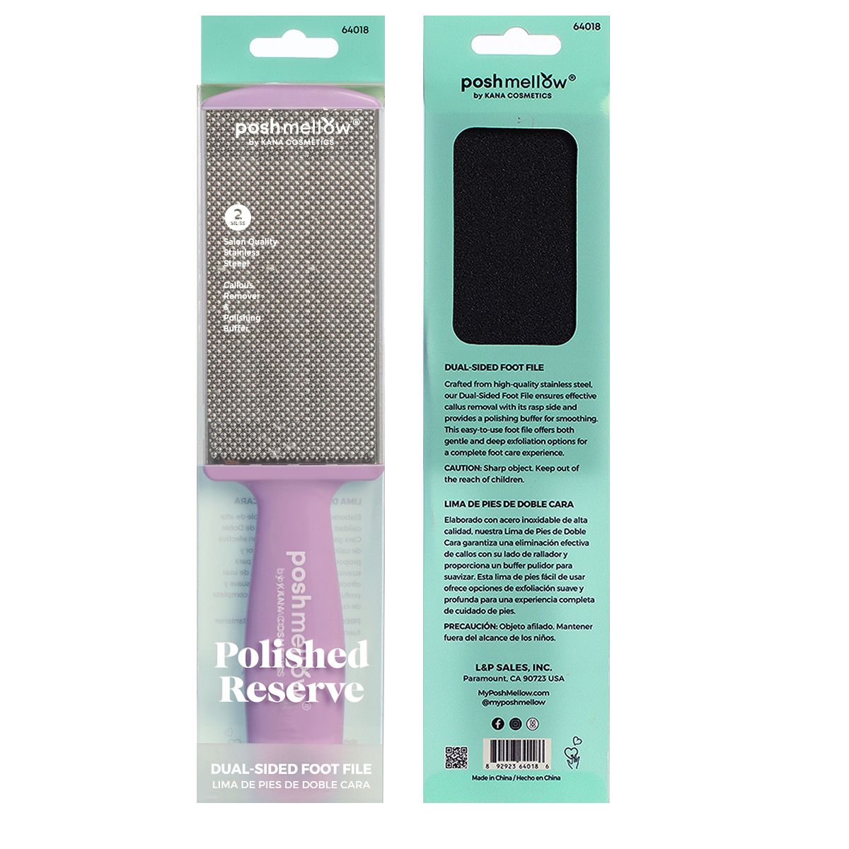 64018 Polished Reserve: Dual-Sided Foot File
