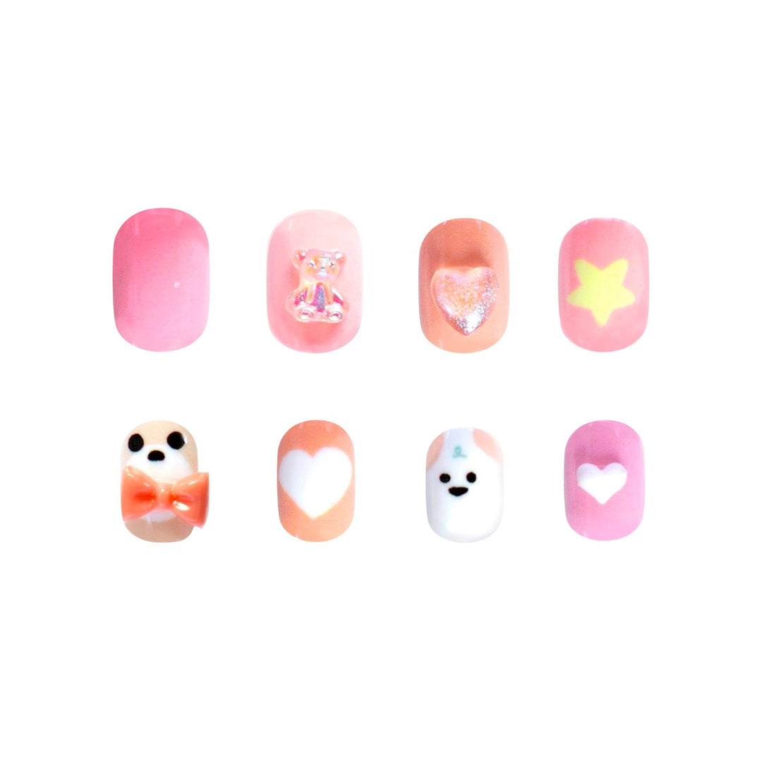 Mochi Latte Mini Pre-Glued Nails: Beary Sweet 65421