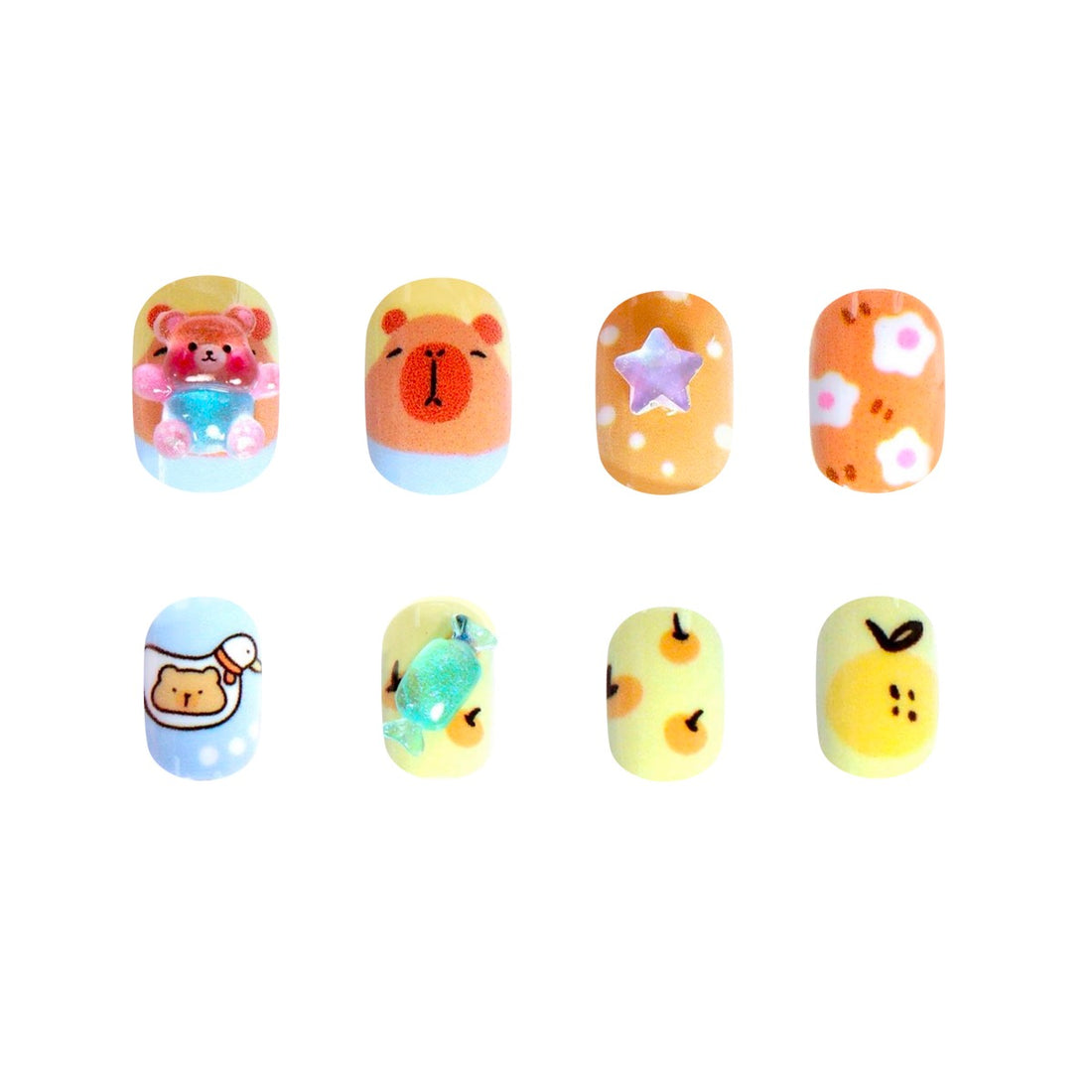 Mochi Latte Mini Pre-Glued Nails: Cuddle Barra 65422