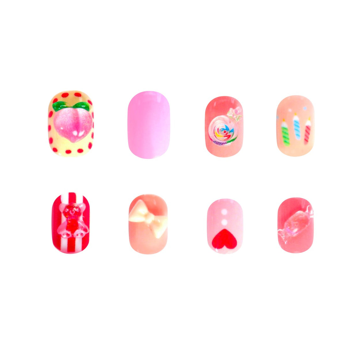 Mochi Latte Mini Pre-Glued Nails:Chubby Cheeks 65424