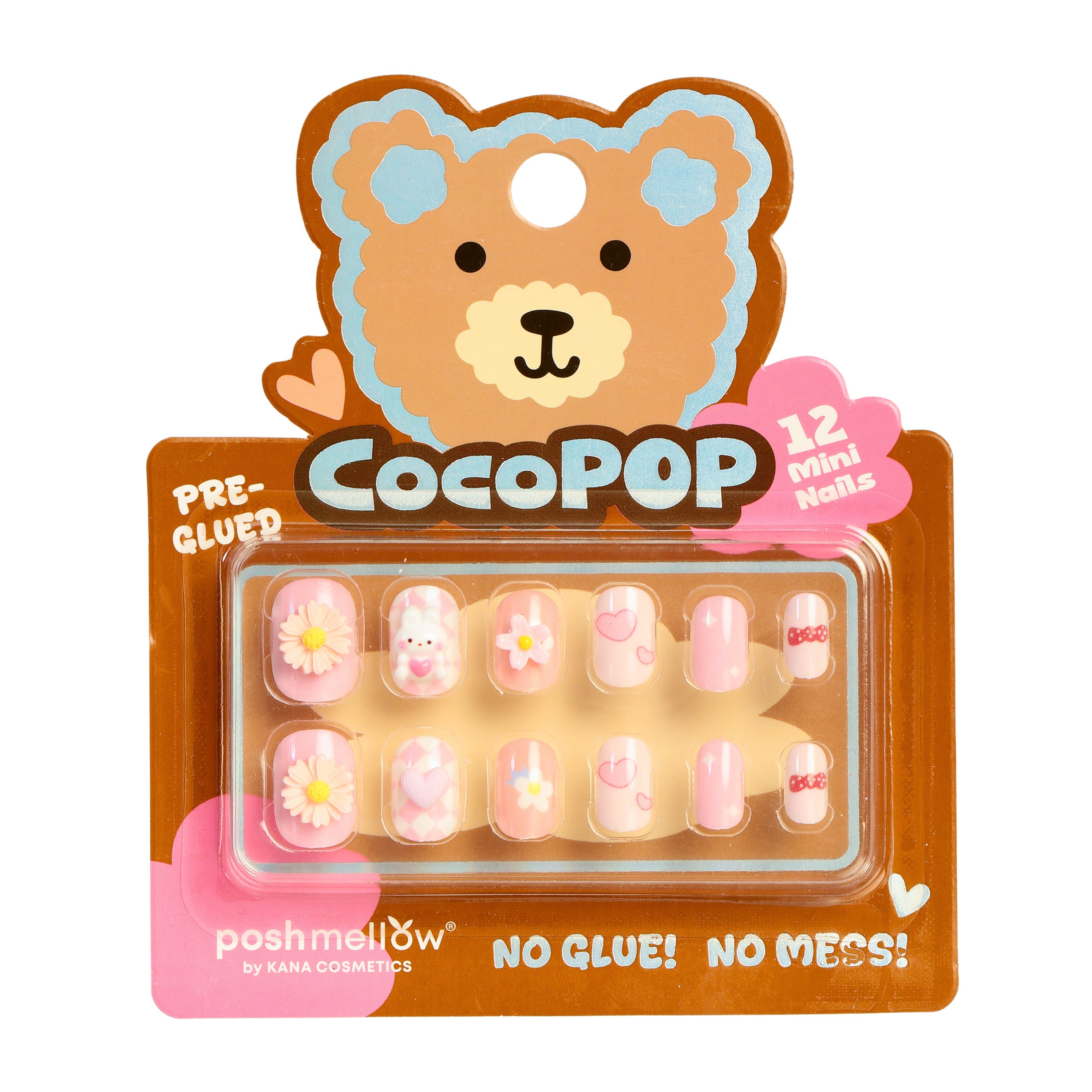 CocoPop Mini Pre-Glued Nails: Daisy Heart 65427