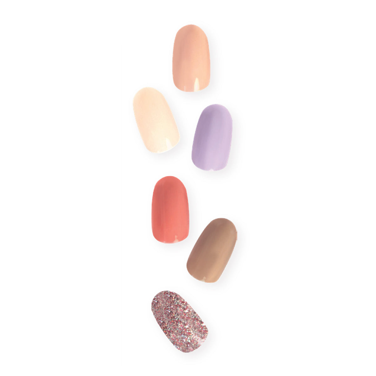 Press On Nails with Glue - Round Nails by Poshmellow (Value Pack)