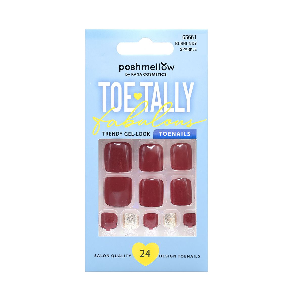 65661 Toe-Tally: Burgundy Sparkle