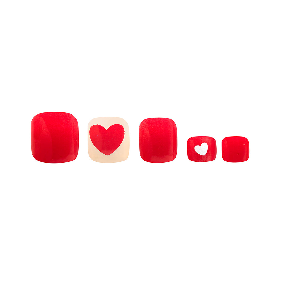 Toe-Tally: Ruby Hearts 65670