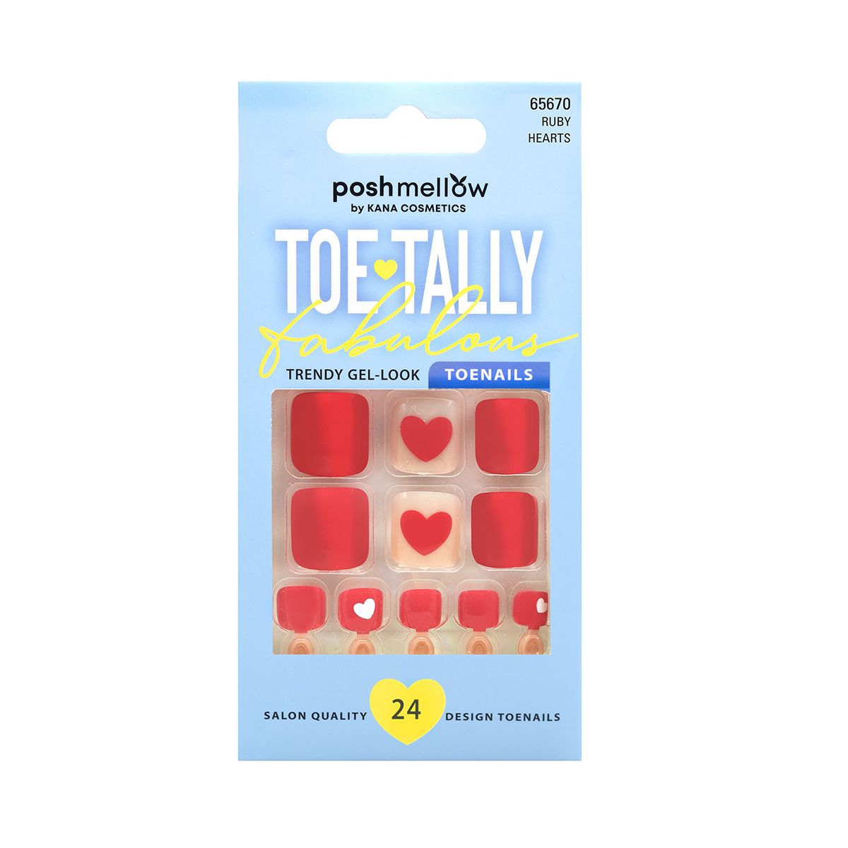 65670 Toe-Tally: Ruby Hearts
