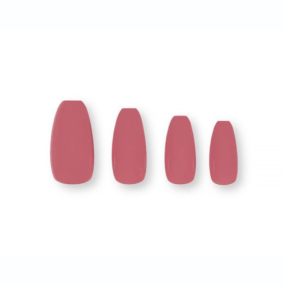 Pink Press On Nails with Glue - Almond Nails by Poshmellow