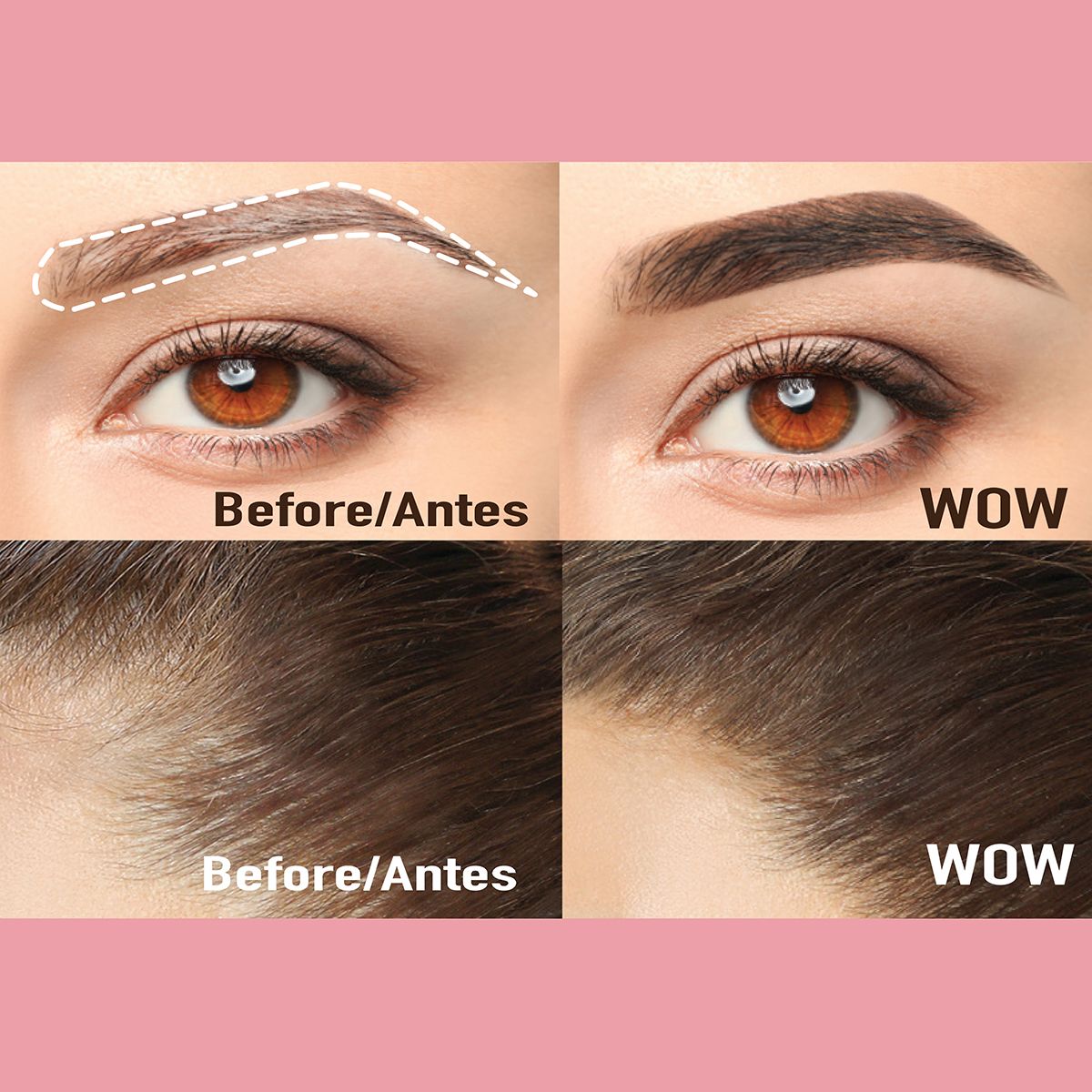 Brow Stencil Kit - Black Brown by Poshmellow