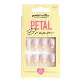 Pink Press On Nails with Glue - Nails with Hearts by Poshmellow