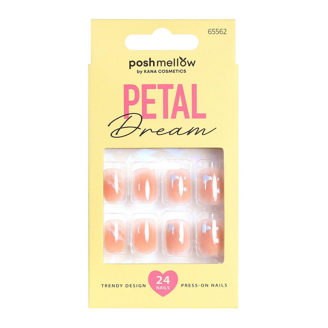 Pink Press On Nails with Glue - Short Round Nails by Poshmellow