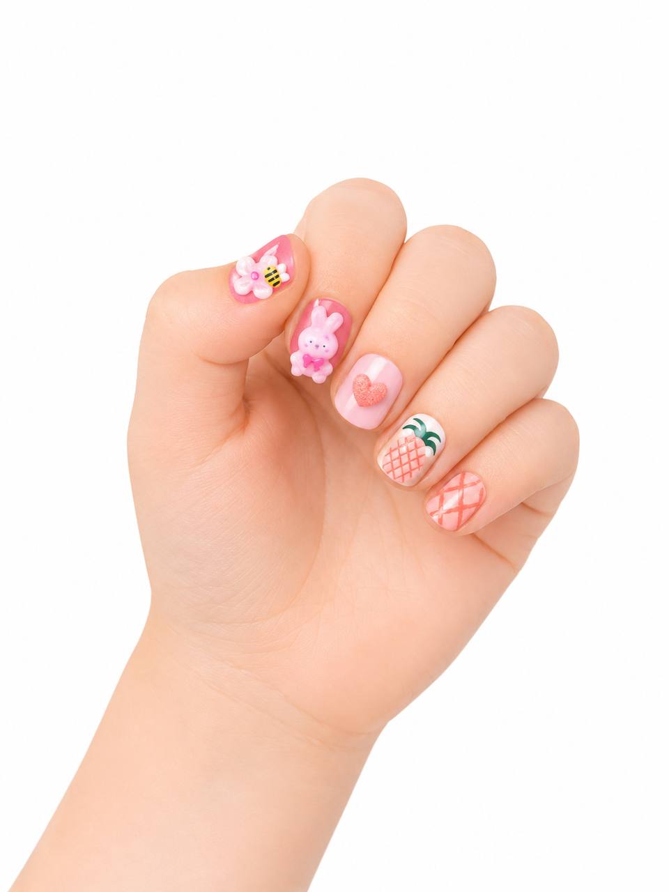 CocoPop Mini Pre-Glued Nails: Pina Puff 65436