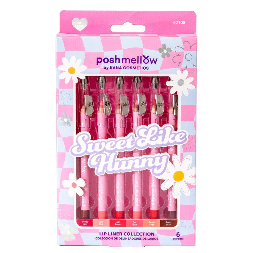 Lip Liner Pencil Set with sharpener by Poshmellow