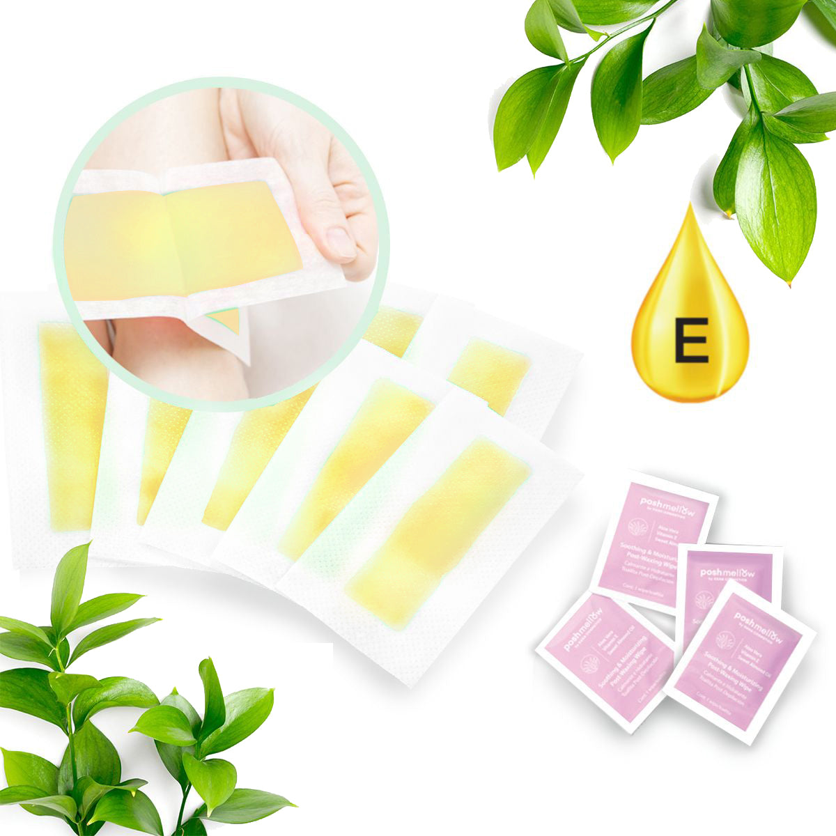 61155 Hair Removal Wax Strip Kit - Legs & Body: Calming Vanilla