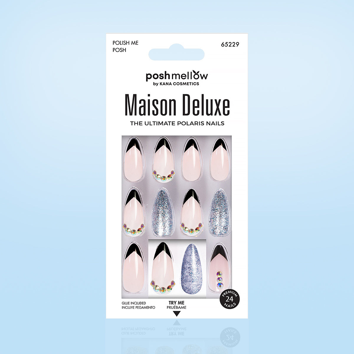 Pink Press On Nails with Glue