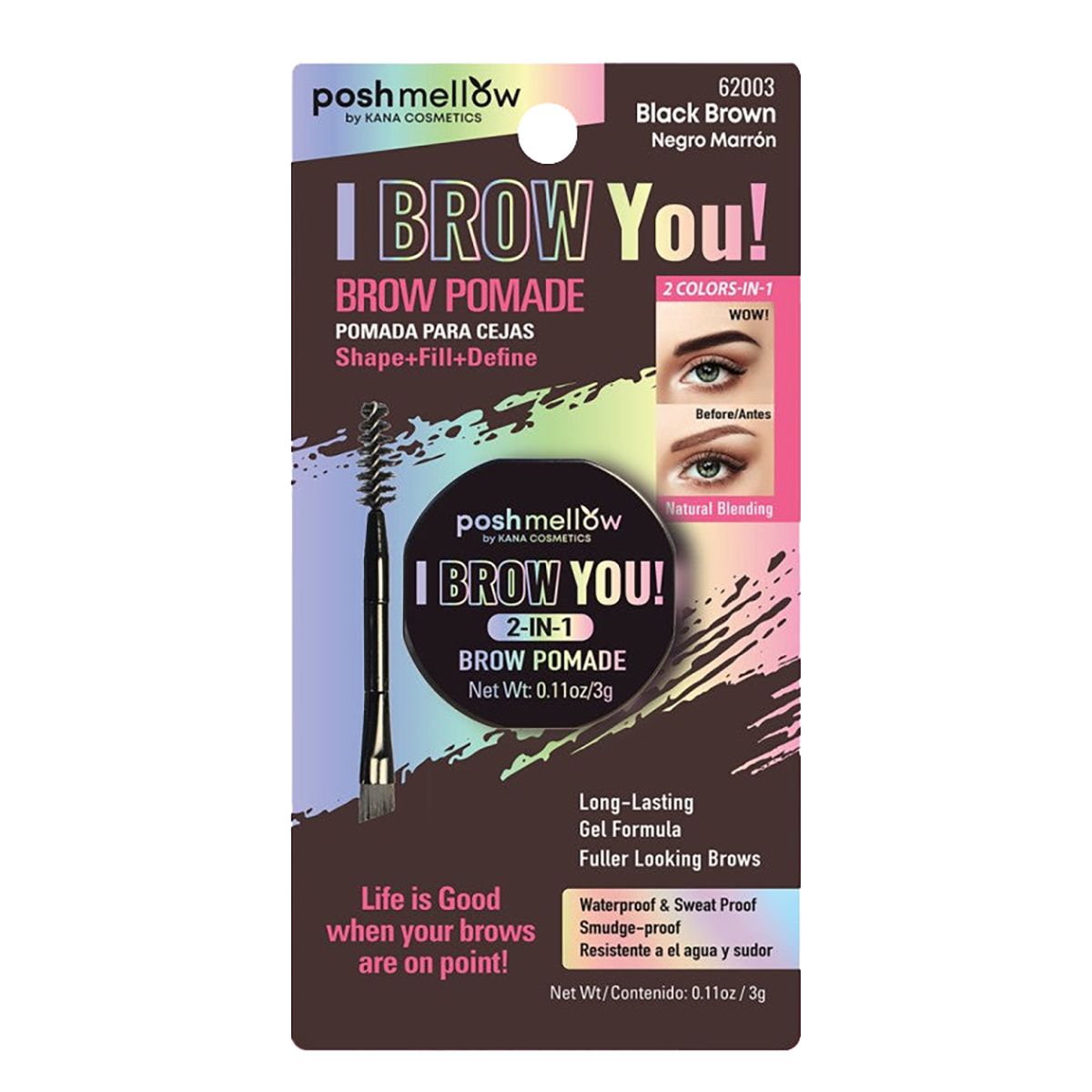 Brow Pomade 2-IN-1: I Brow You! (Black Brown) 62003