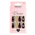 Red Press On Nails with Glue - Coffin Shaped Nails by Poshmellow