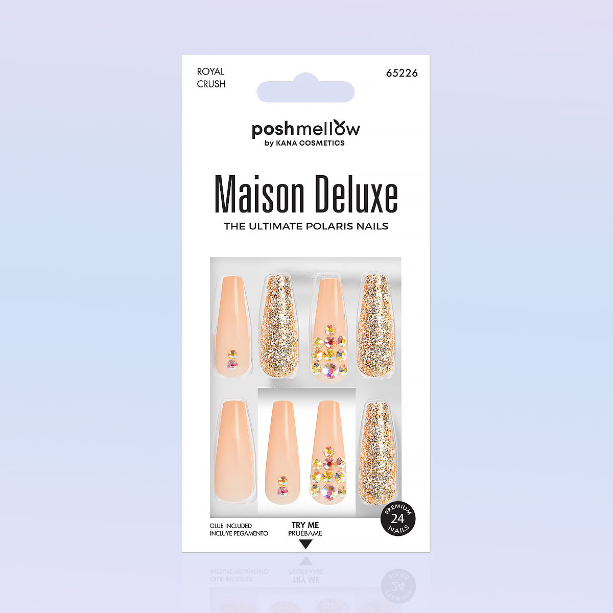 Pink Press On Nails with Glue