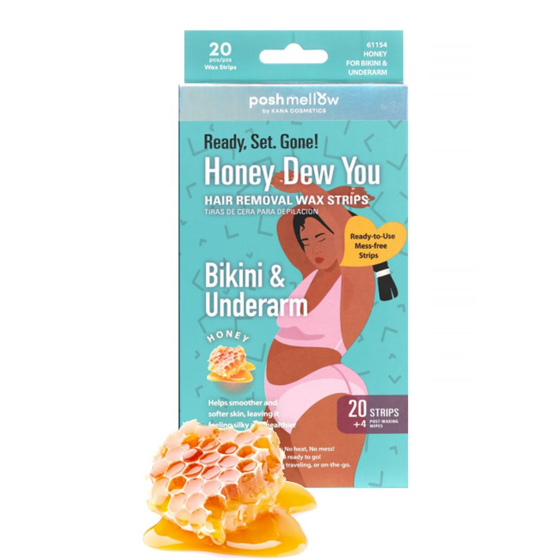 Hair Removal Wax Strip Kit - Bikini & Underarm: Soothing Honey 61154