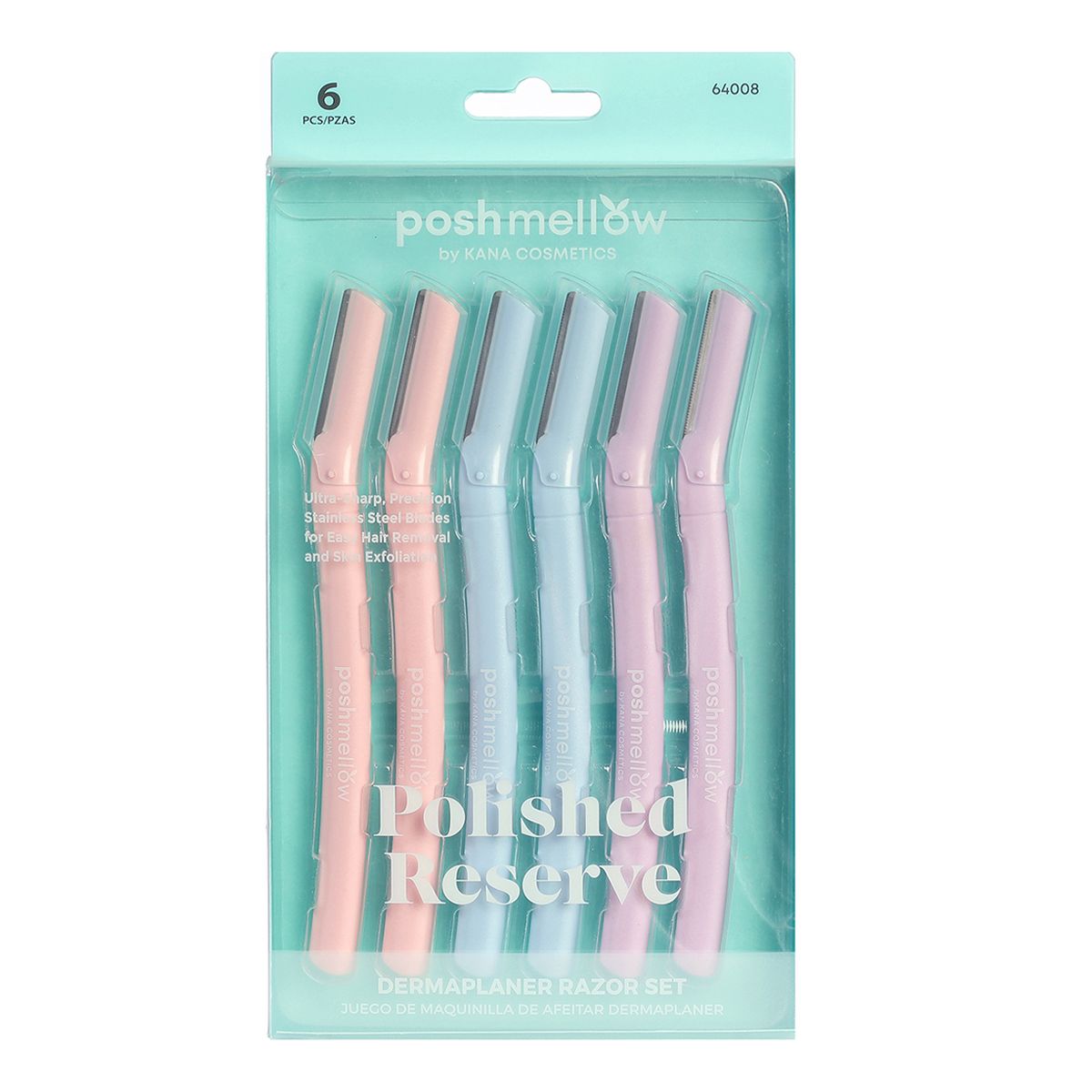 Dermaplaining Tool Kit Facial Razors Set 6pcs by Poshmellow