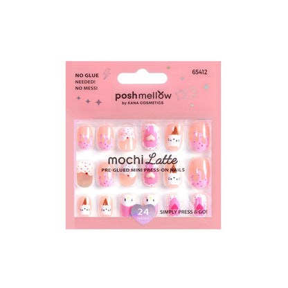 Mocchi Latte Mini Pre-Glued Nails: Hearts and Treats 412