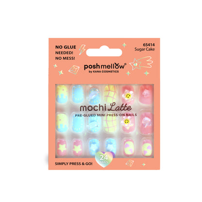 Mochi Latte Mini Pre-Glued Nails: Sugar Cake 65414