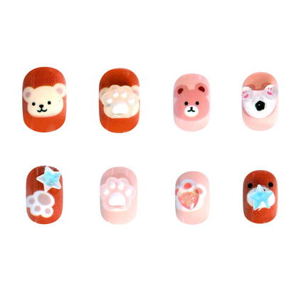 Mochi Latte Mini Pre-Glued Nails: Teddy Dear 65415