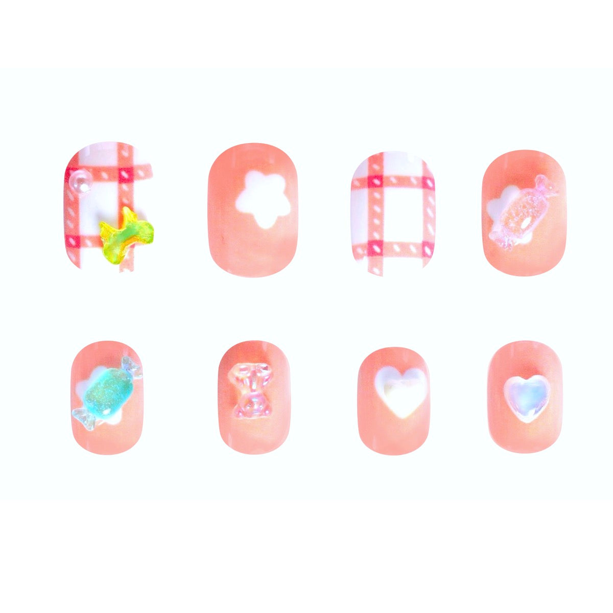 Mochi Latte Mini Pre-Glued Nails: Cotton Cloud 65416