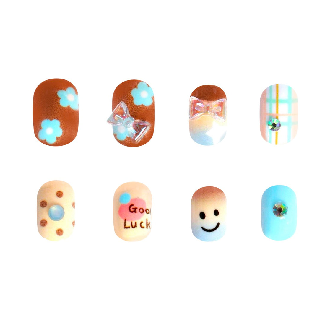 Mochi Latte Mini Pre-Glued Nails: Pixie Whisper 65417