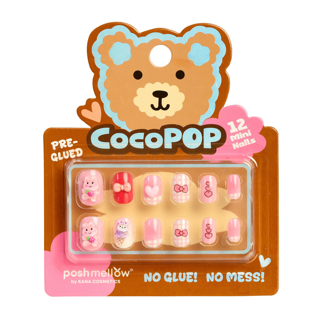 CocoPop Mini Pre-Glued Nails: Pinkie Party 65425