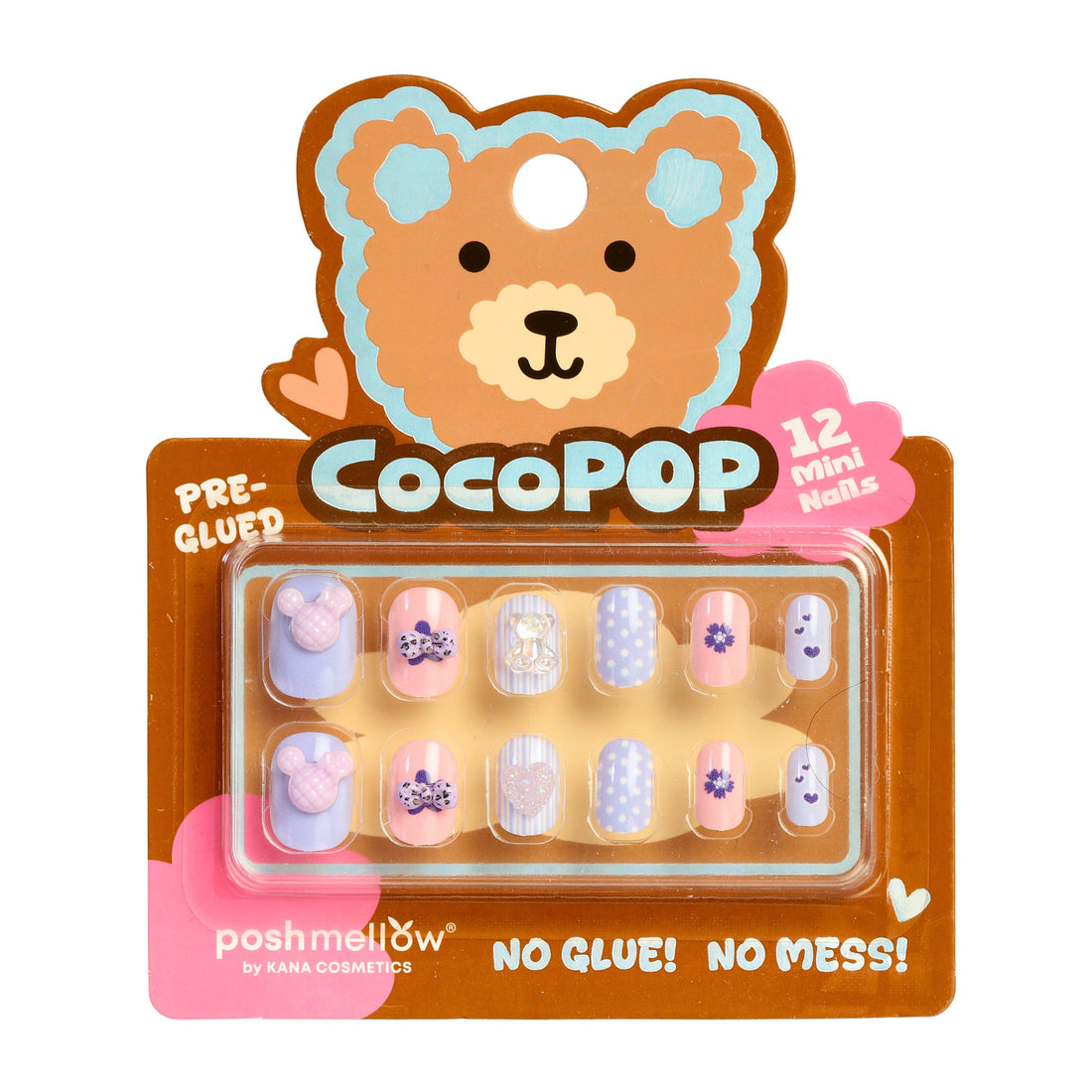 CocoPop Mini Pre-Glued Nails: Bear Starr 65426