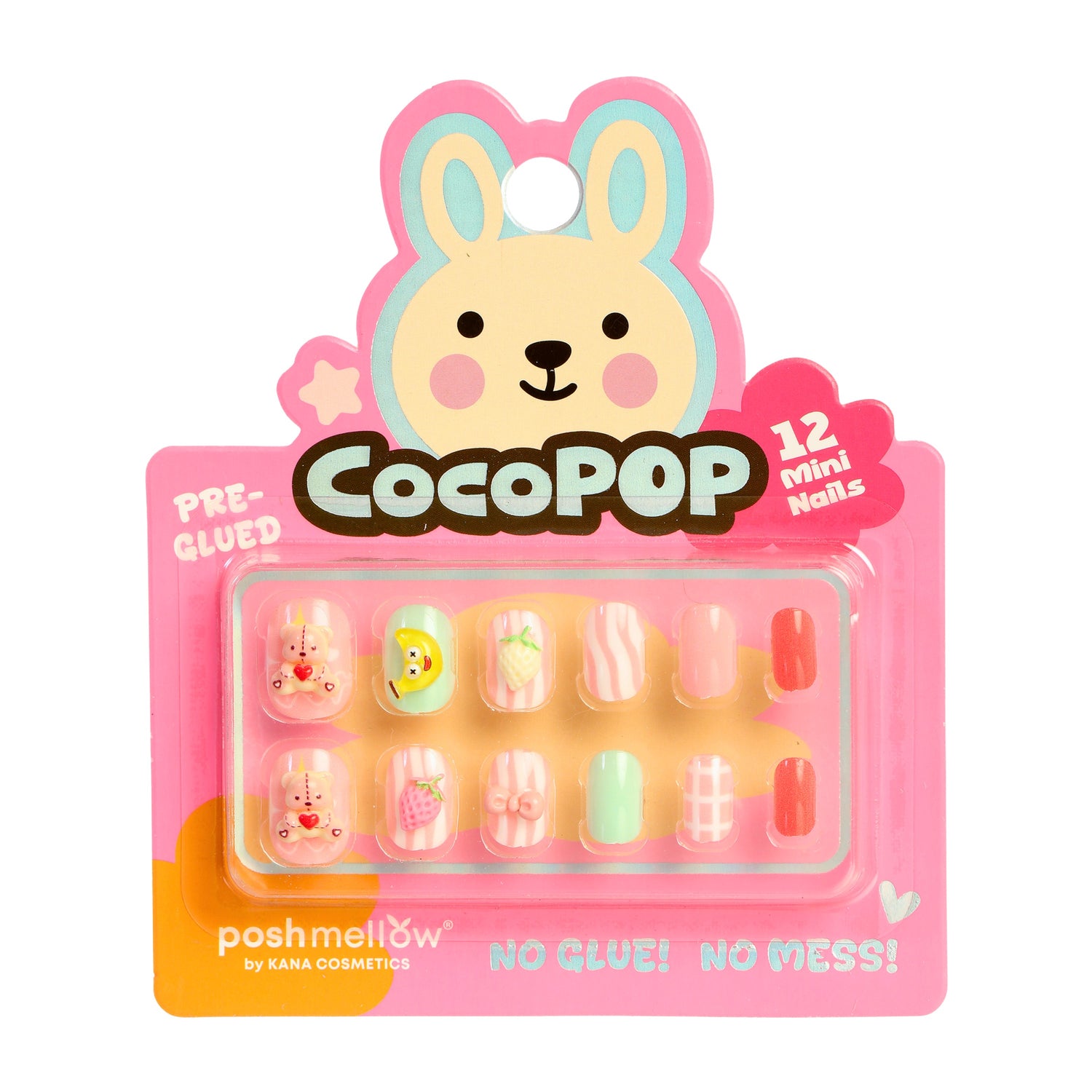 CocoPop Mini Pre-Glued Nails: Cherry Fizz 65431
