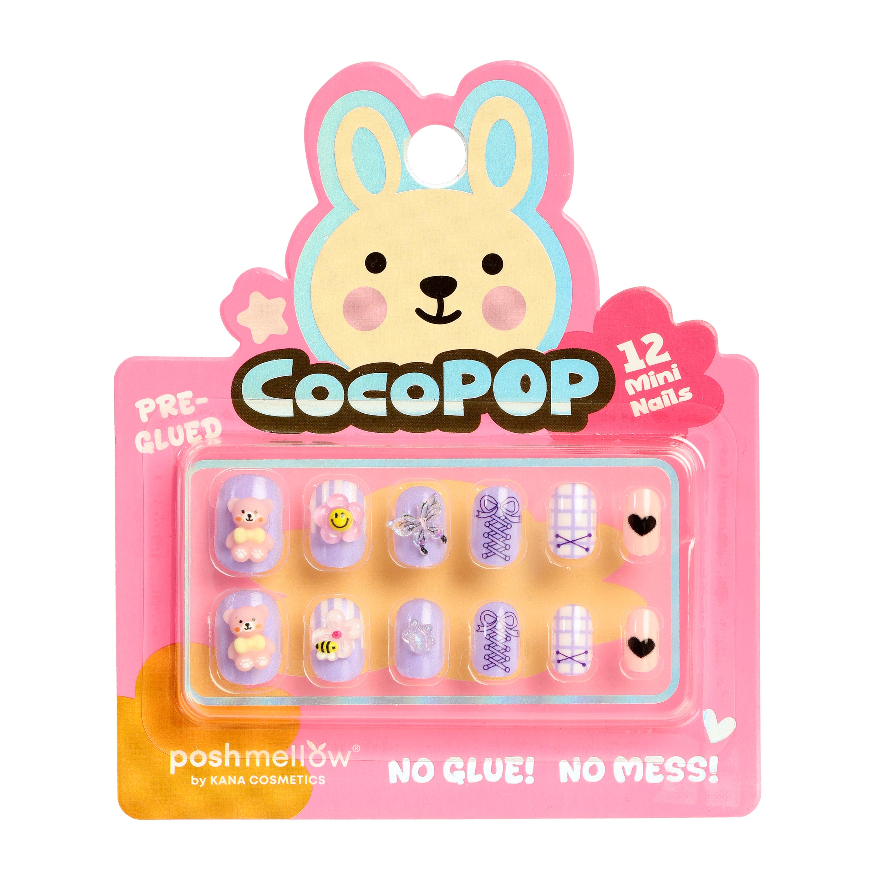 Kids Press On Nails for Girls - Mini Press On Nails Pre Glued 12