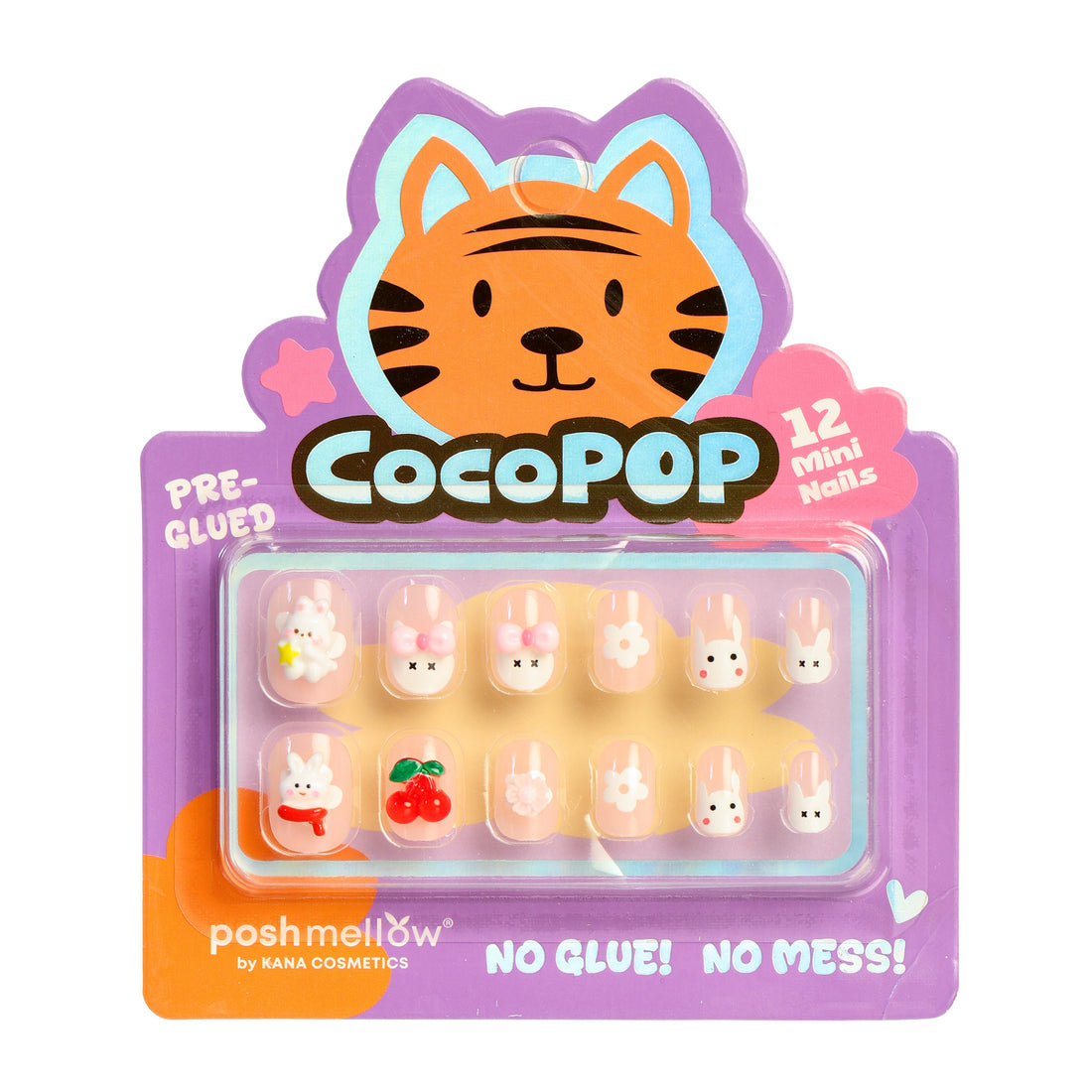 CocoPop Mini Pre-Glued Nails: Bubblegum Bunny 65433