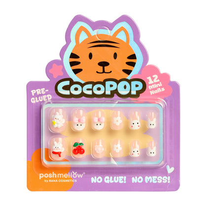 CocoPop Mini Pre-Glued Nails: Bubblegum Bunny 65433
