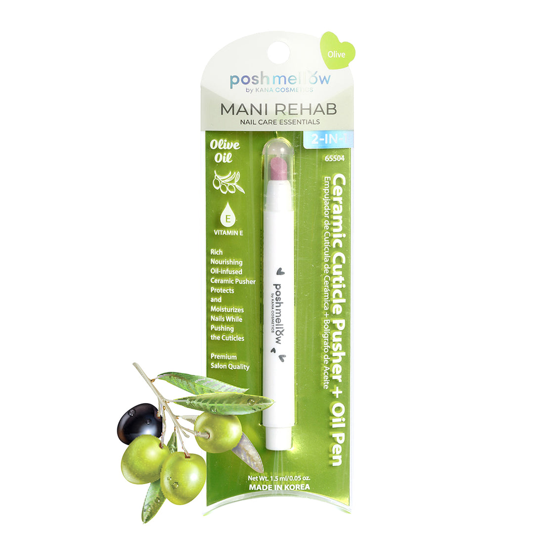 Cuticle Remover Pusher Pen - Olive Oil by Poshmellow