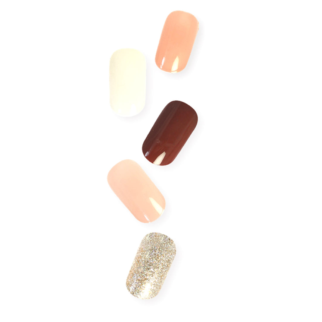 Press On Nails with Glue - Short Round Nails by Poshmellow (Value Pack)