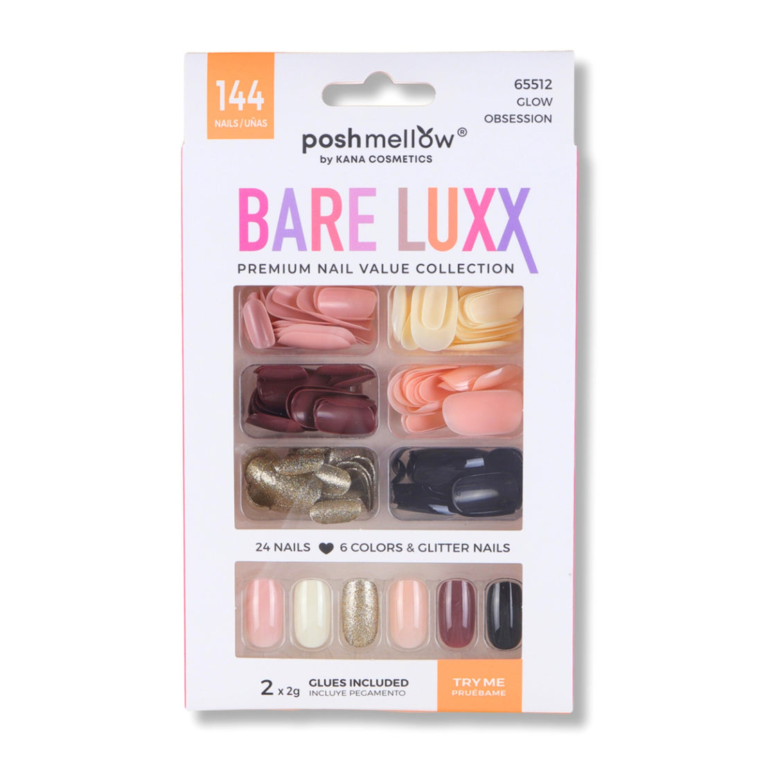 Bare Luxx - Glow Obsession (144 Nails) 65512
