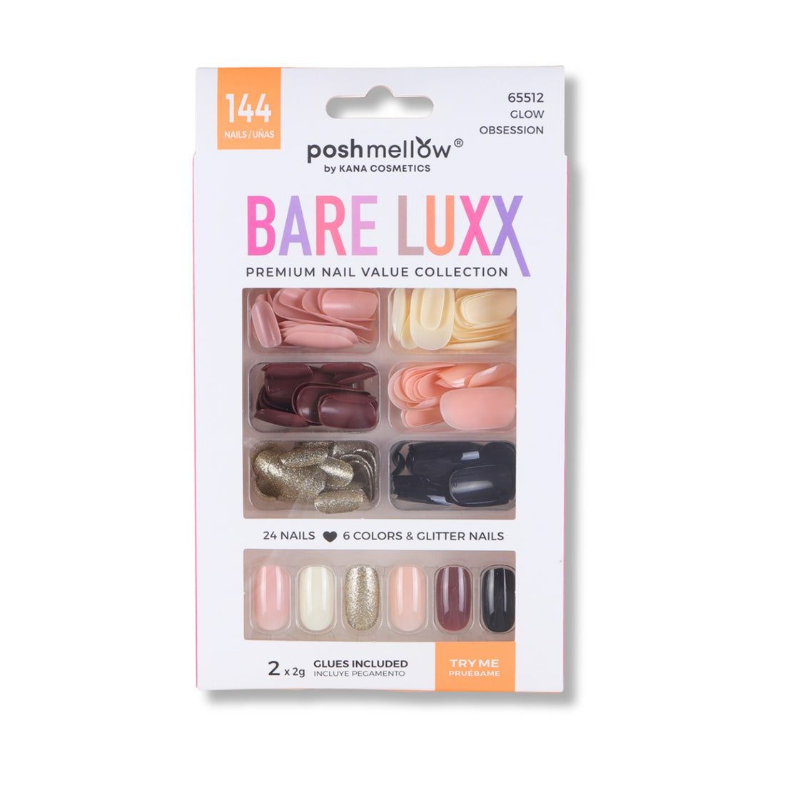 Bare Luxx - Glow Obsession (144 Nails) 65512