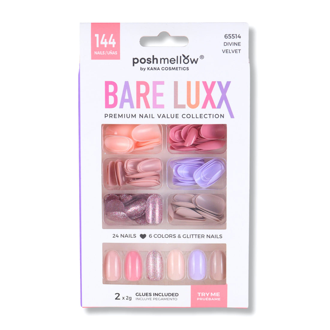 Bare Luxx - Divine Velvet (144 Nails) 65514