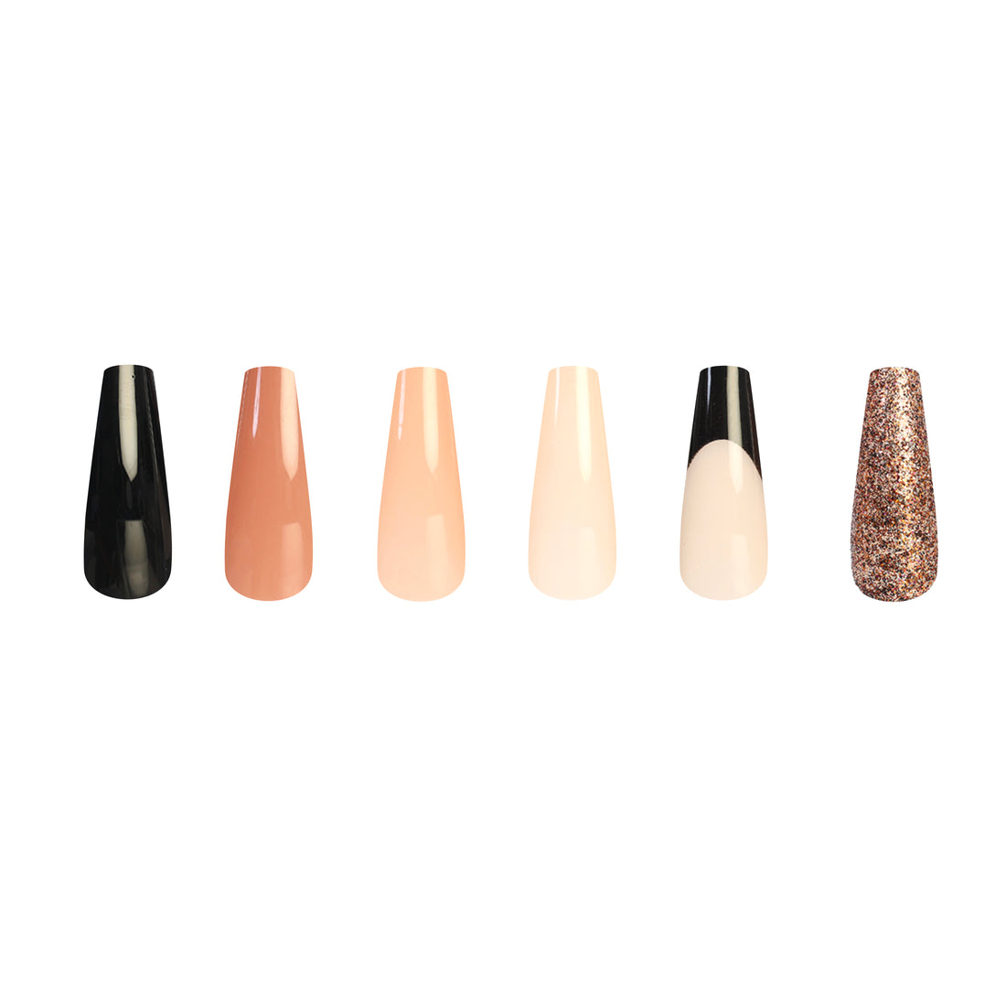 Bare Luxx - Chocolate Macchiato (24 Nails x 6 Styles, 144 nails) 65518