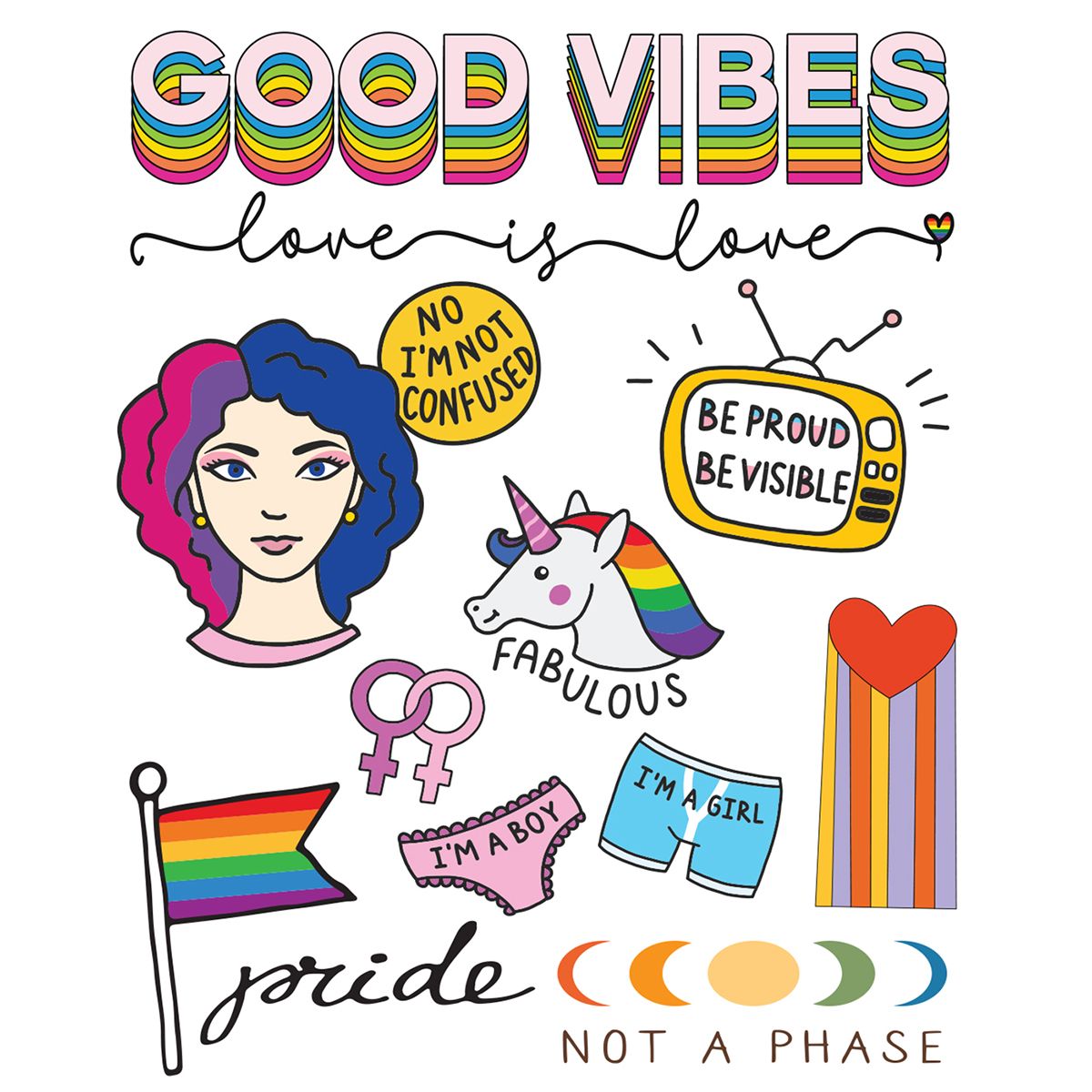 Pride 🏳️‍🌈 Sticker + Tattoo Pack – The Neta Shop