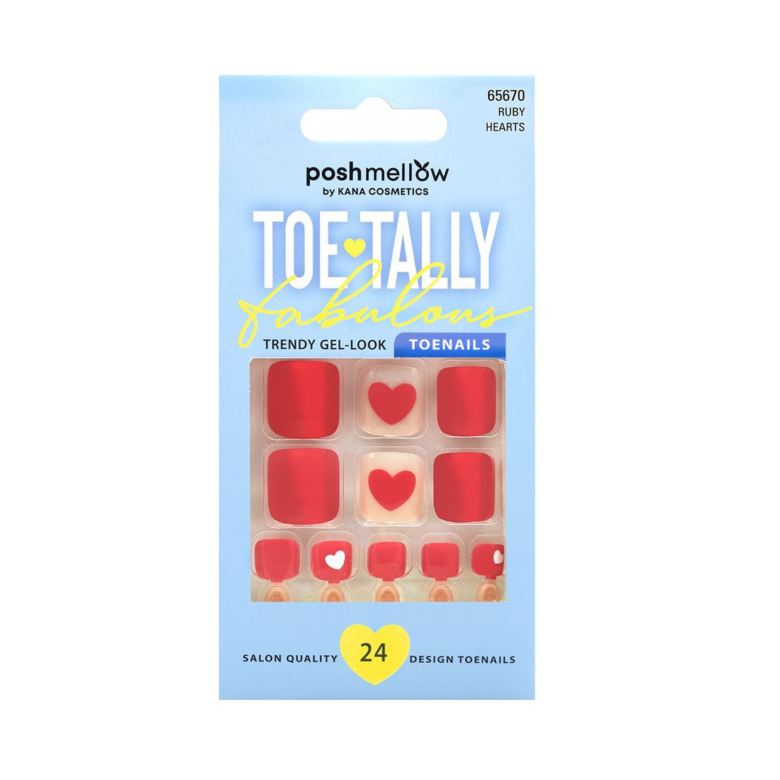 Toe-Tally: Ruby Hearts 65670