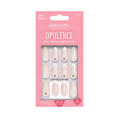 Opulence Medium Almond Nails Natural