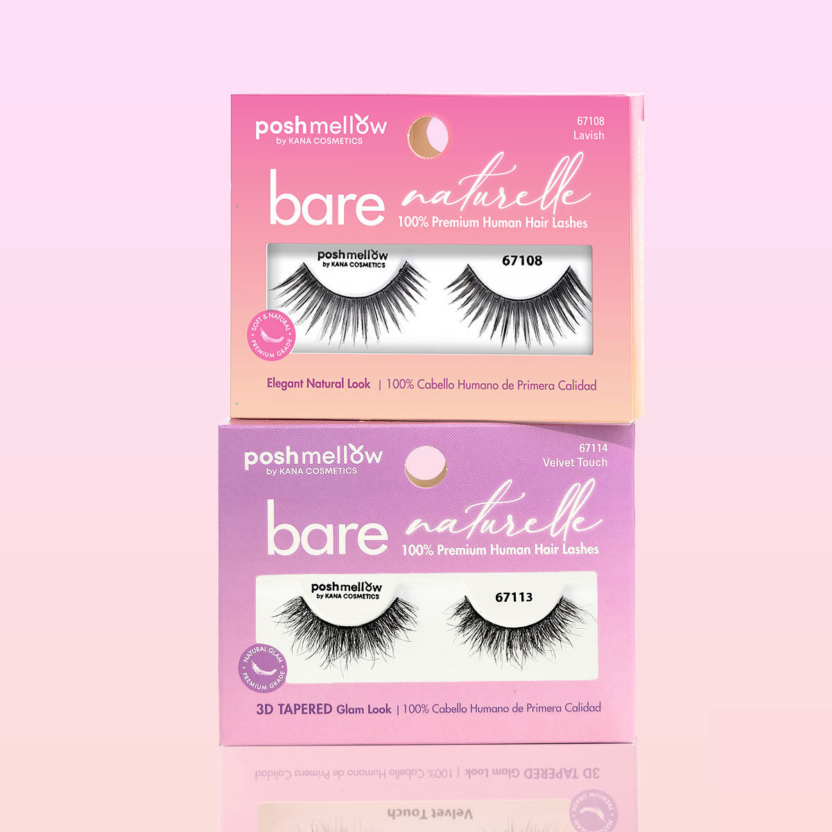 Lavish Human Lashes with clear band