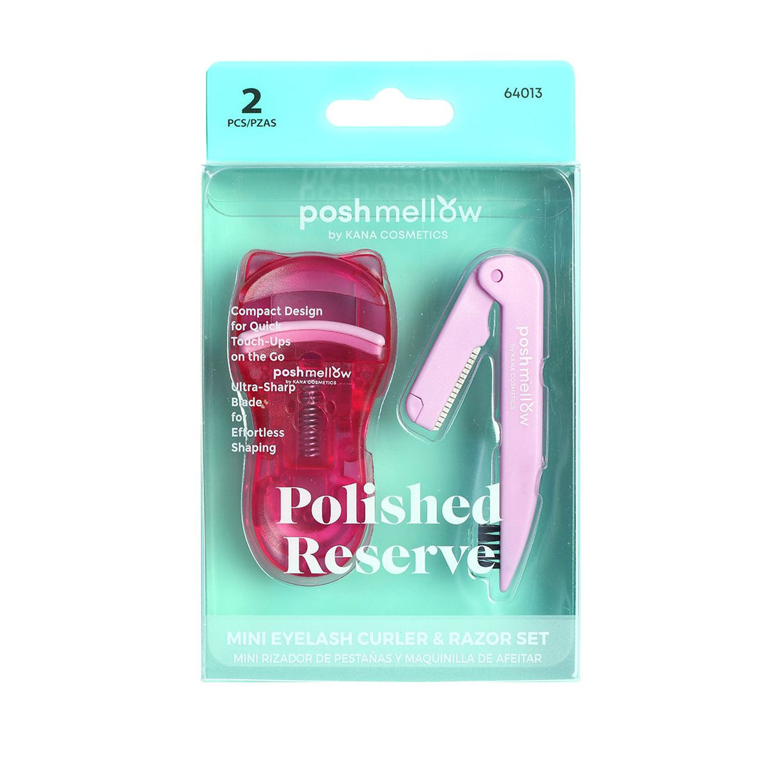 Polished Reserve: Mini Eyelash Curler & Razor Set 64013