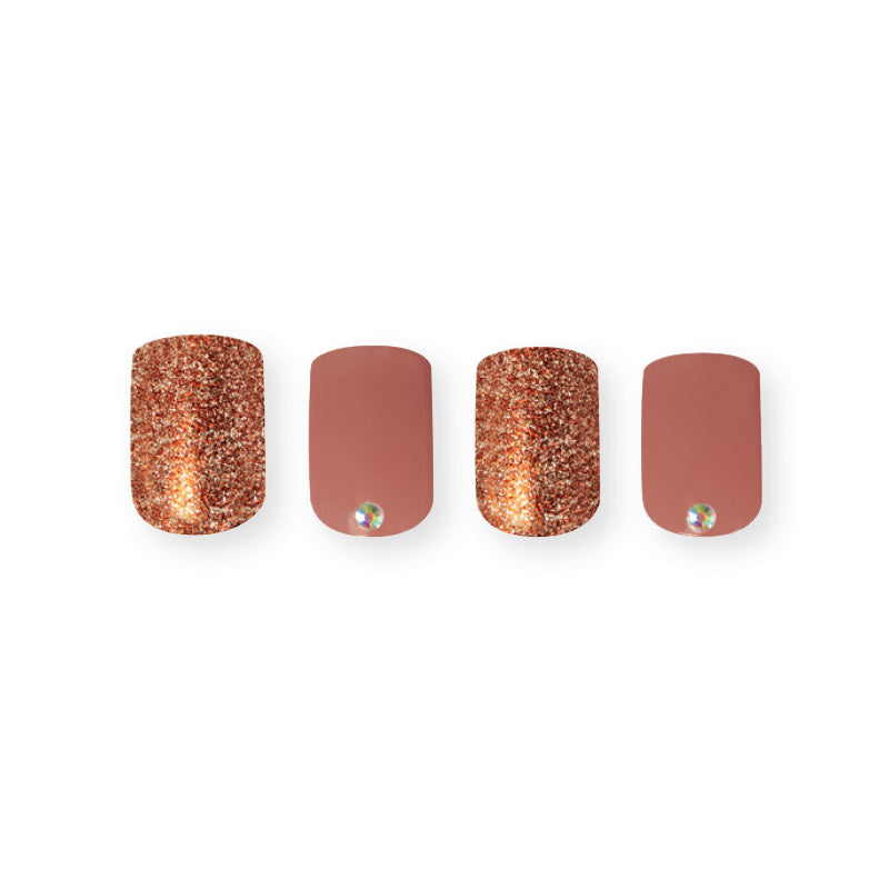 Short SqPink Press On Nails with Glue Short Square Nails - Poshmellowuare Nails Mocha Fever