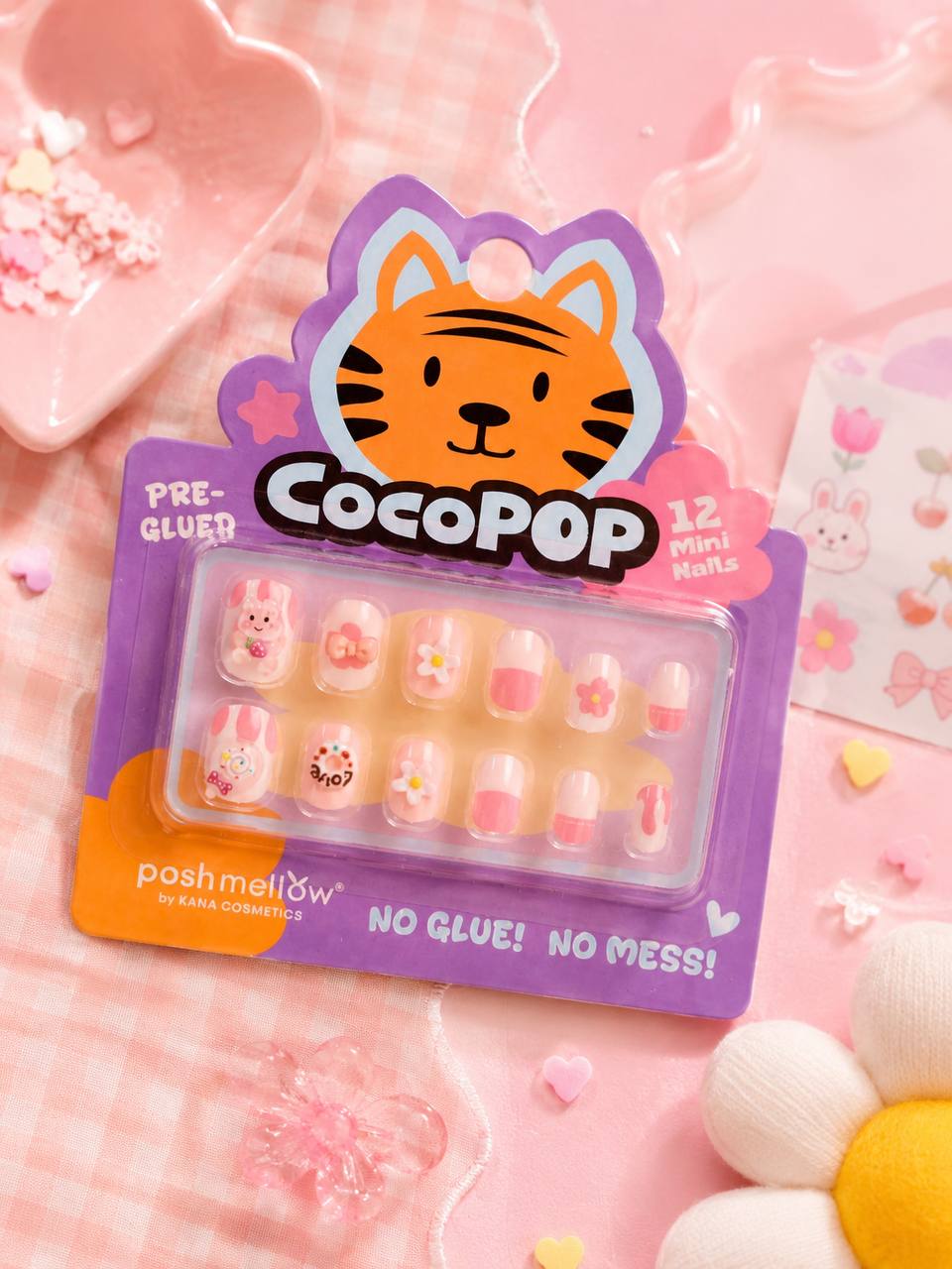 CocoPop Mini Pre-Glued Nails: Sweet Pop 65435