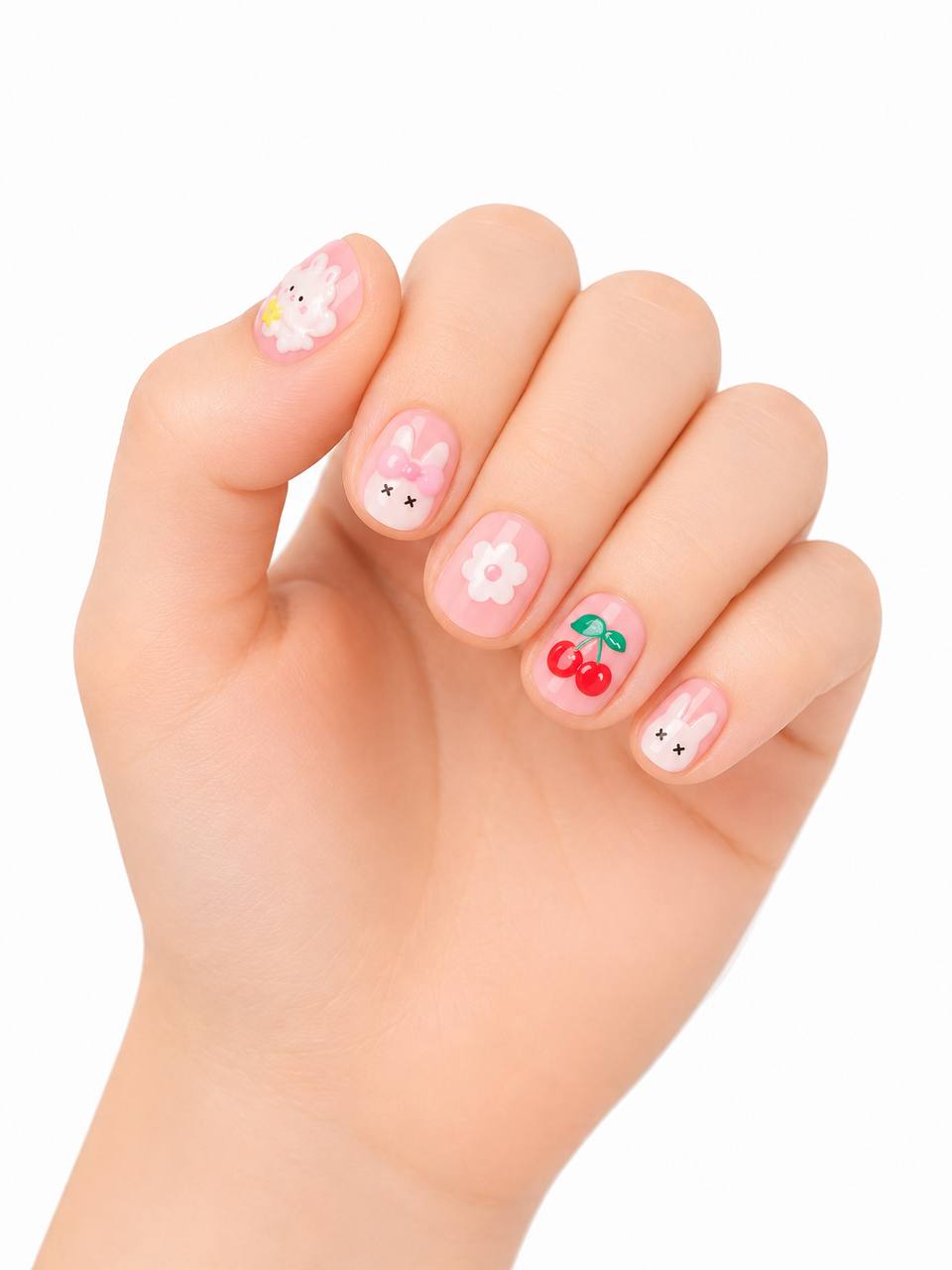 CocoPop Mini Pre-Glued Nails: Bubblegum Bunny 65433