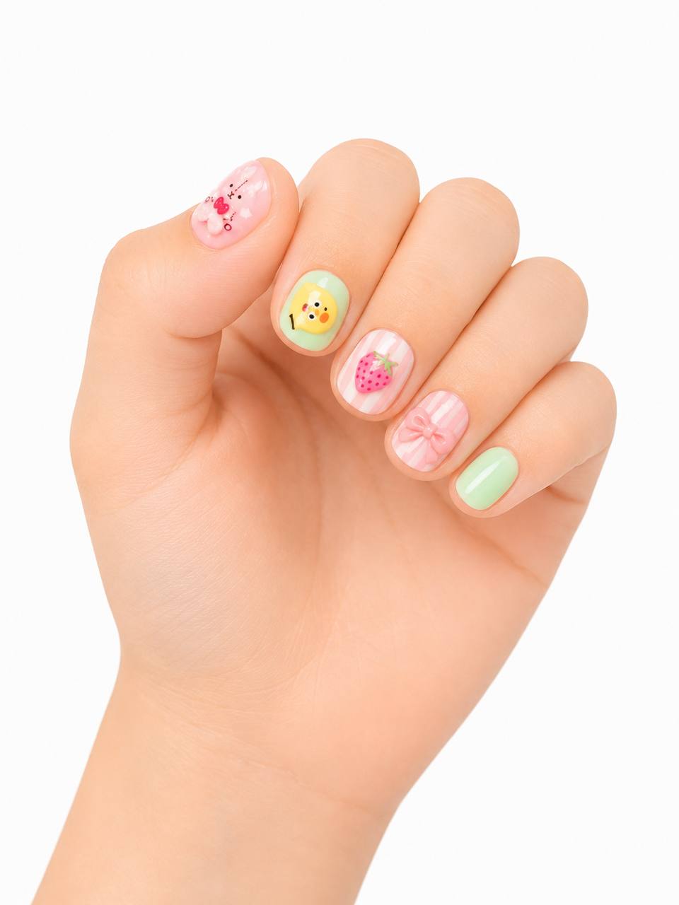 CocoPop Mini Pre-Glued Nails: Cherry Fizz 65431