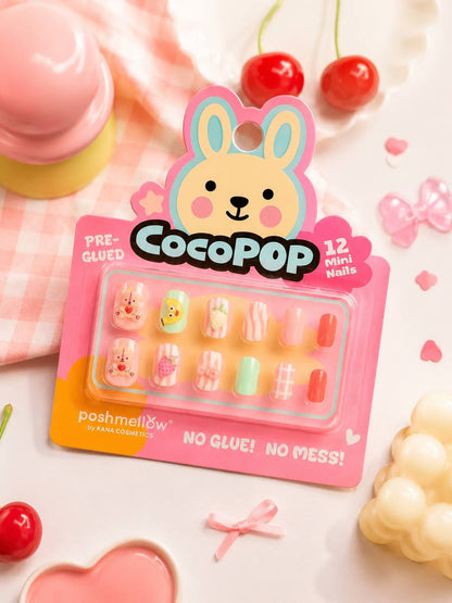 CocoPop Mini Pre-Glued Nails: Cherry Fizz 65431