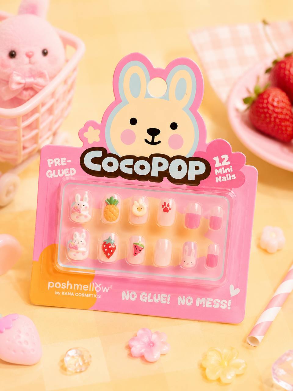 CocoPop Mini Pre-Glued Nails: Puffy Bunny 65430